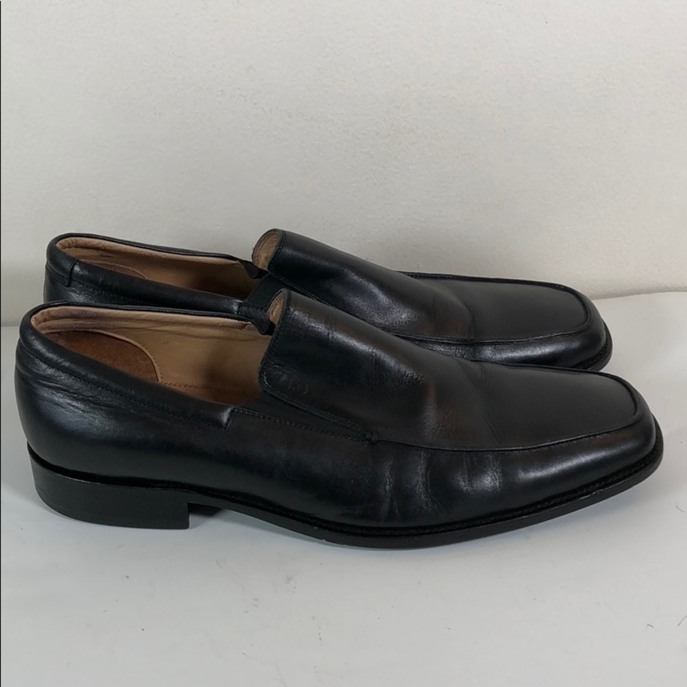 Gordon rush black leather loafers slip on size 12